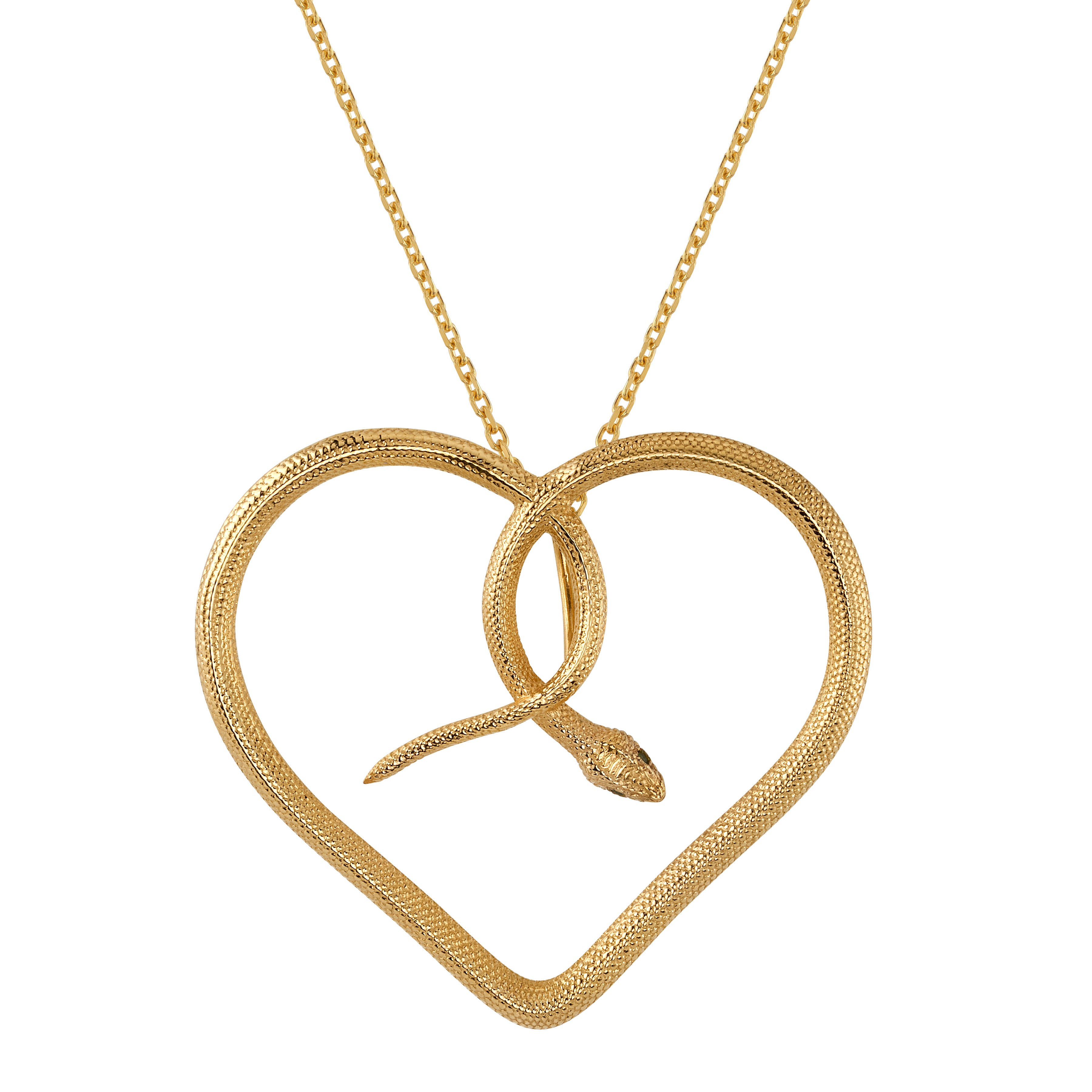 For the Love of Snakes Pendant Necklace Pendant Necklace Perez Bitan Yellow Gold