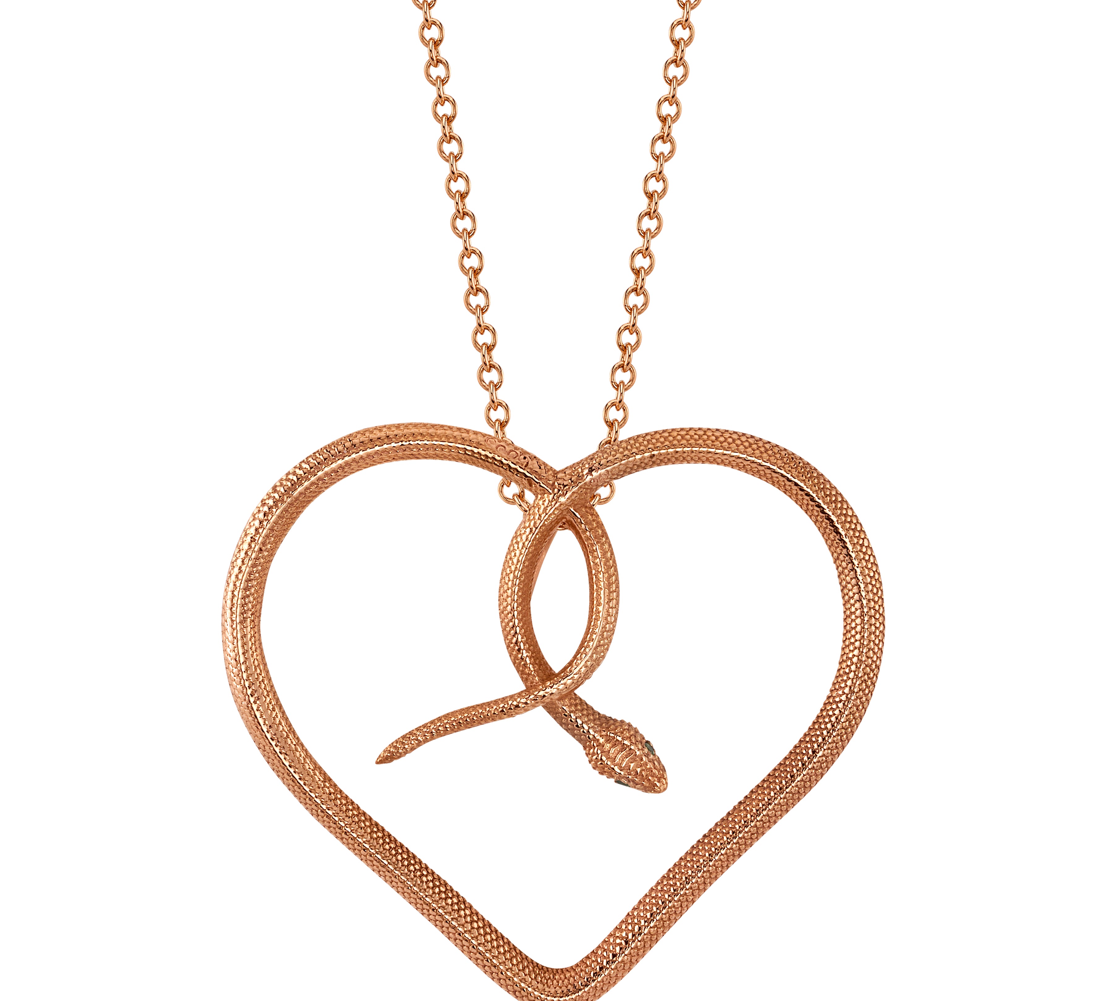 For the Love of Snakes Pendant Necklace Pendant Necklace Perez Bitan Rose gold