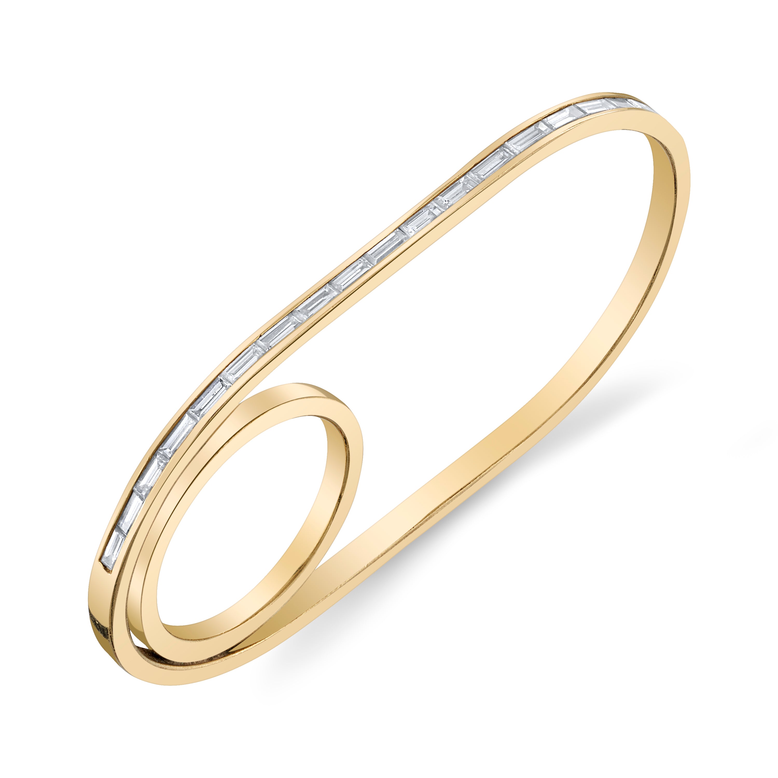 Diamond Double-Finger Ring Two Finger Ring Perez Bitan White Diamond