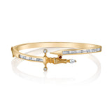 The Diamond Dagger Cuff, Plated Gold Cuff Bracelet Roseark