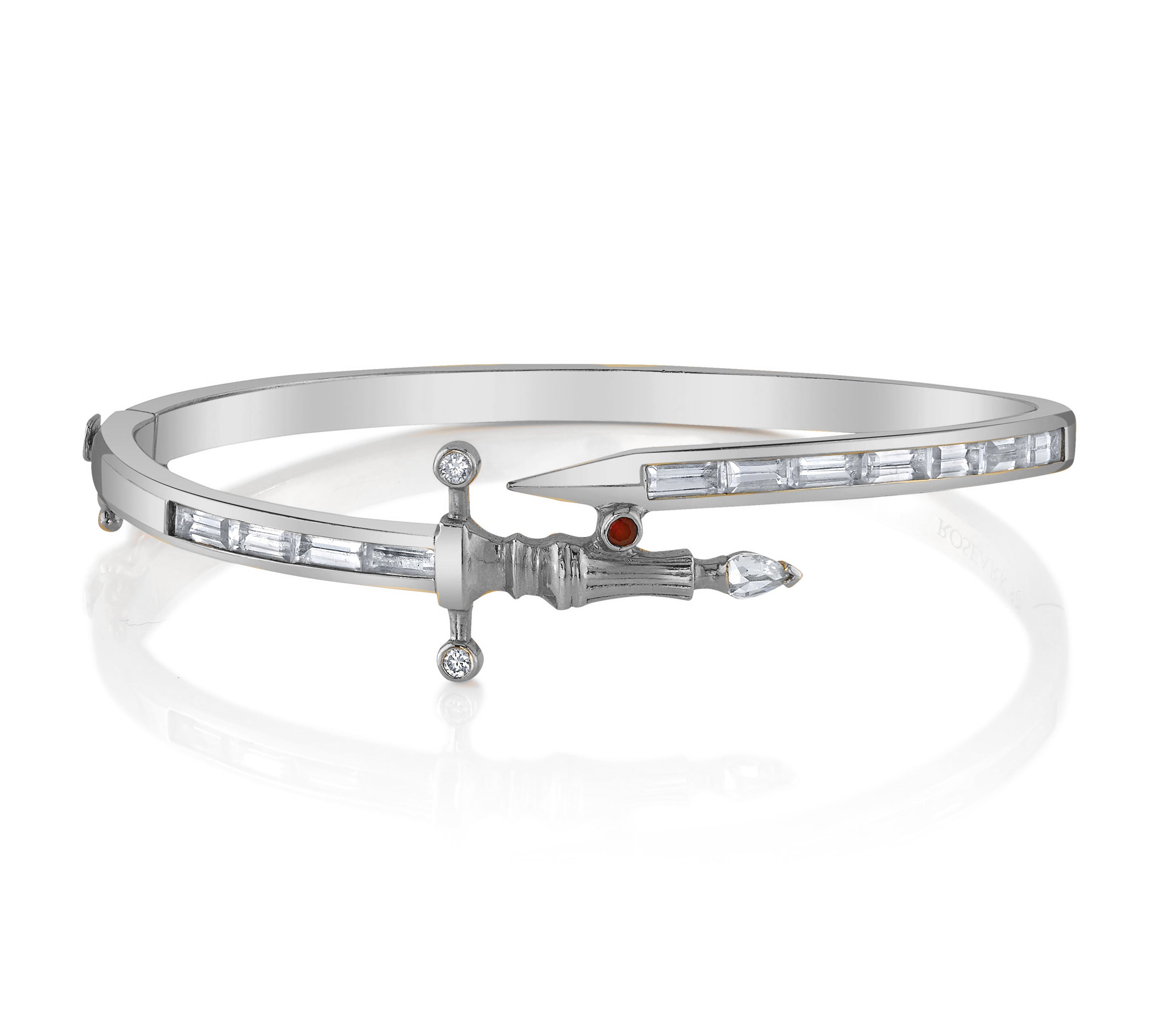 The Diamond Dagger Cuff Cuff Bracelet Roseark White Gold