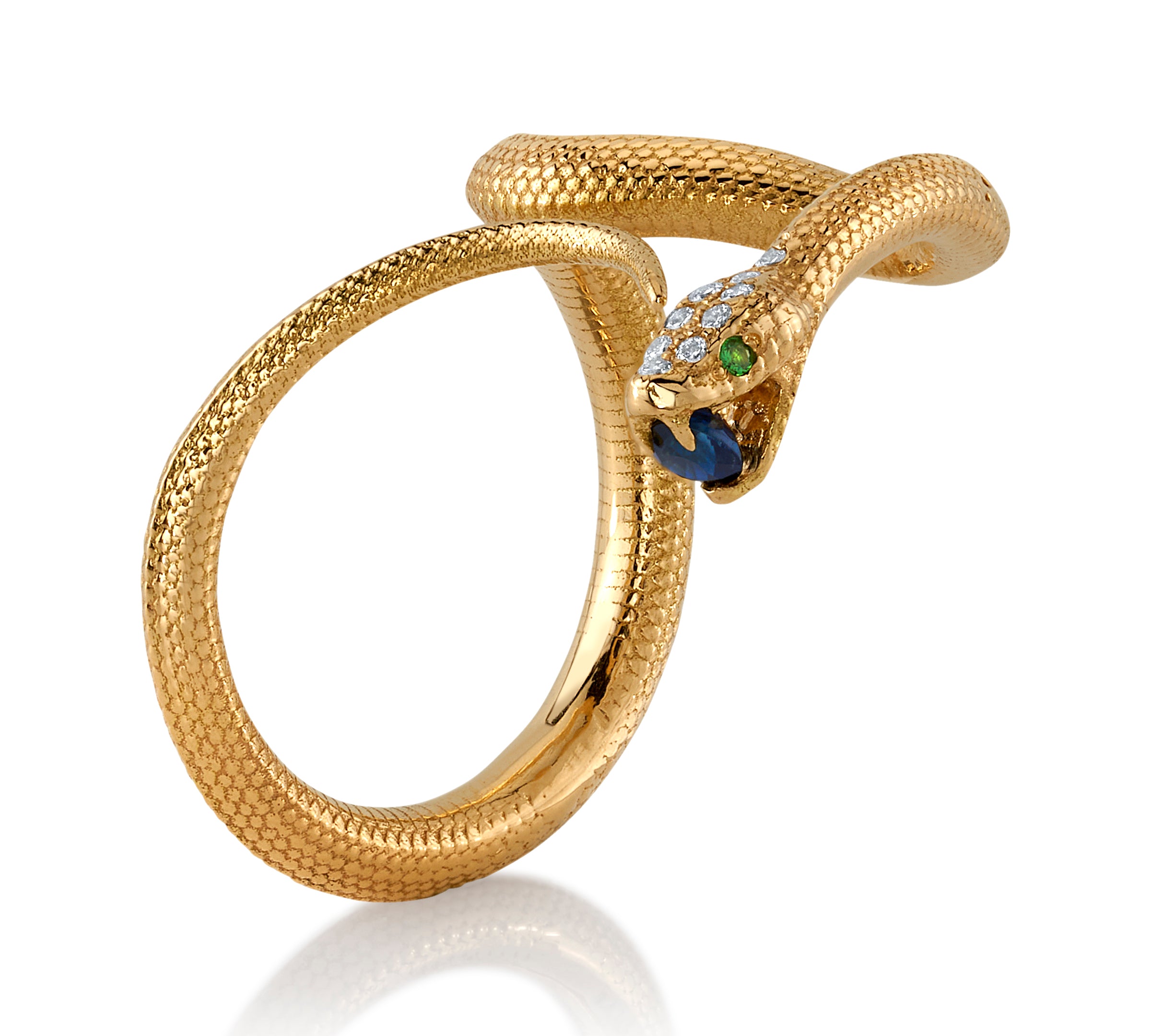 Textured Snake Ring Statement Ring Perez Bitan