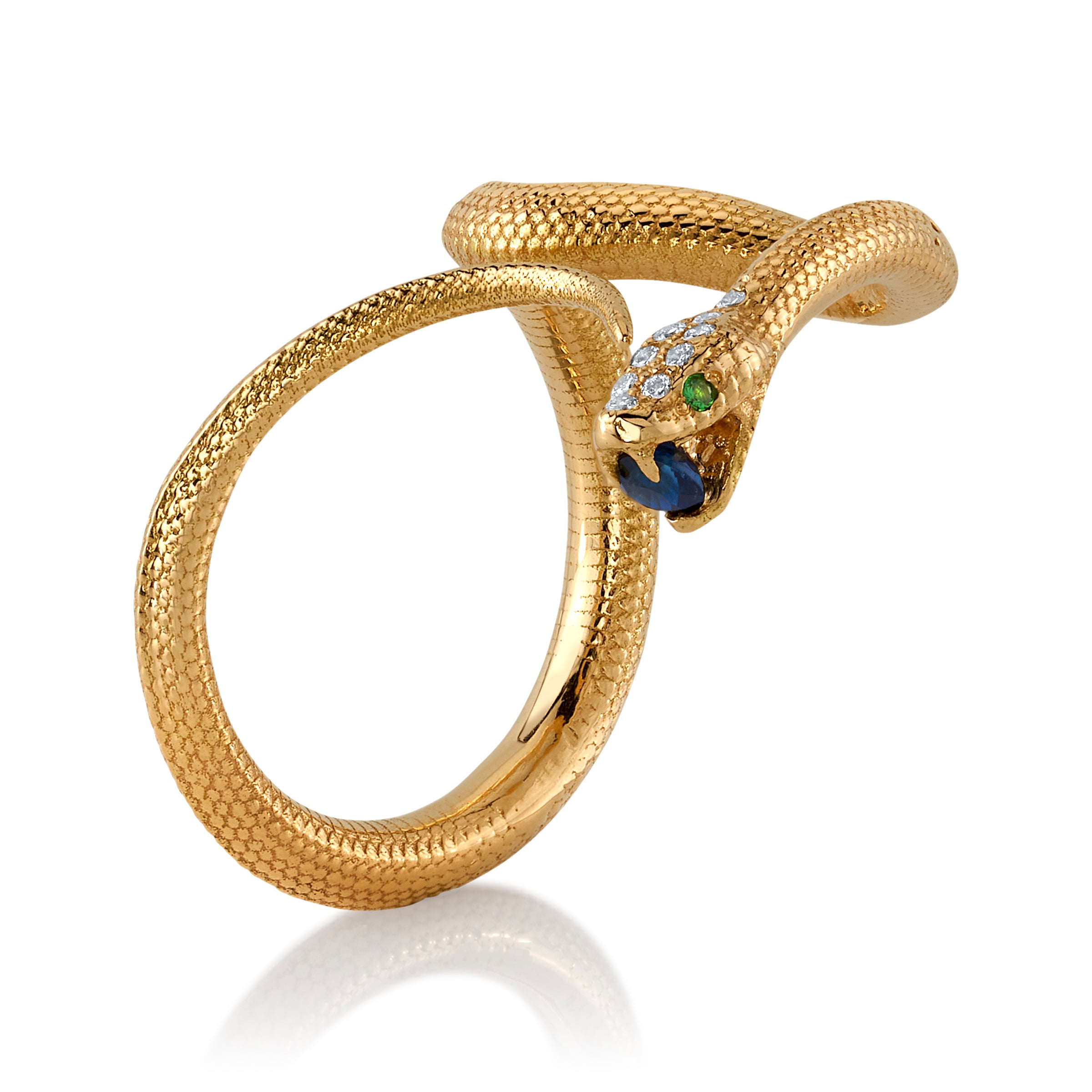 Textured Snake Ring Statement Ring Perez Bitan