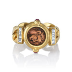 Antique Roman Coin Ring Statement Ring Roseark Vintage