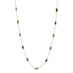 Flow Diamond Baguette Necklace Necklace Roseark
