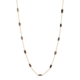 Flow Diamond Baguette Necklace Necklace Roseark
