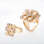Statement Bubbles Ring with Diamond Statement Ring Falamank