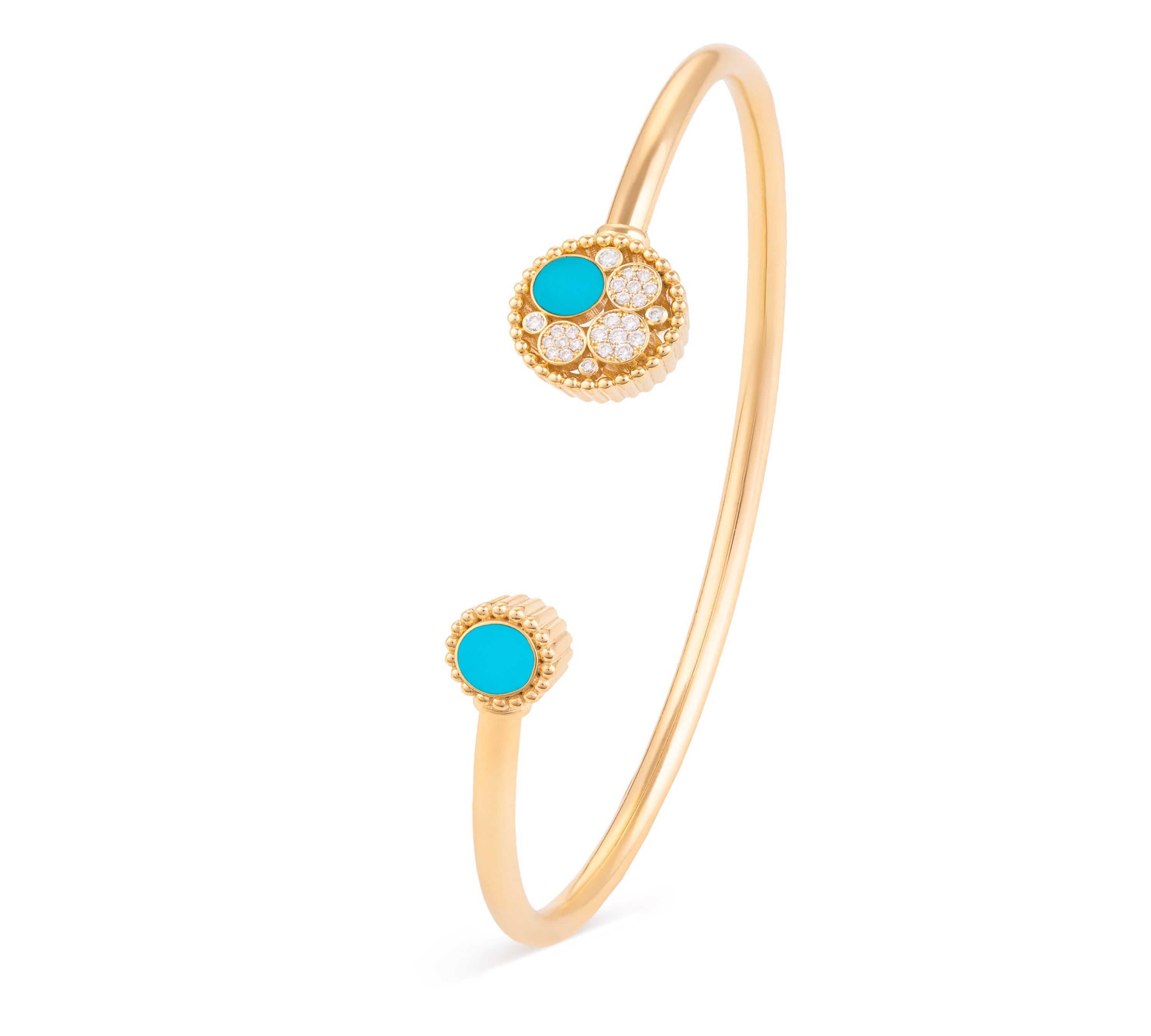 Bubble Bangle with Diamonds Bangle Falamank Turquoise