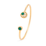 Bubble Bangle with Malachite and Diamond Bangle Falamank