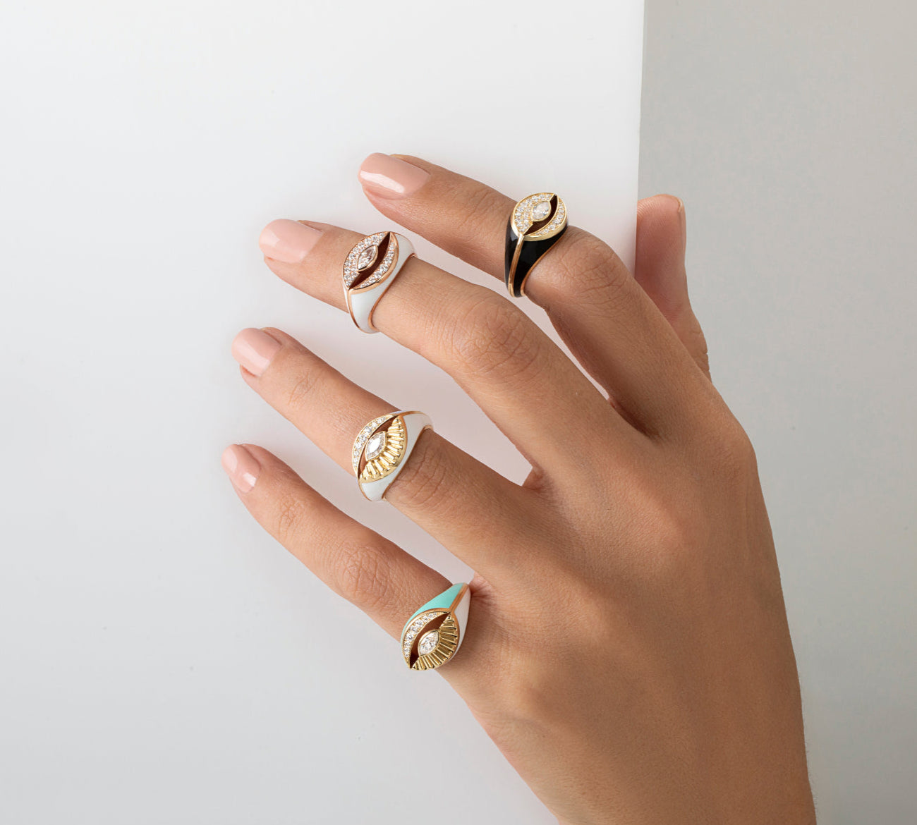 Iced Latte Diamond Ring Cocktail Ring Falamank