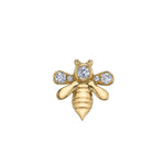 Diamond Bumble Bee Stud Stud Earrings Roseark Deux Single