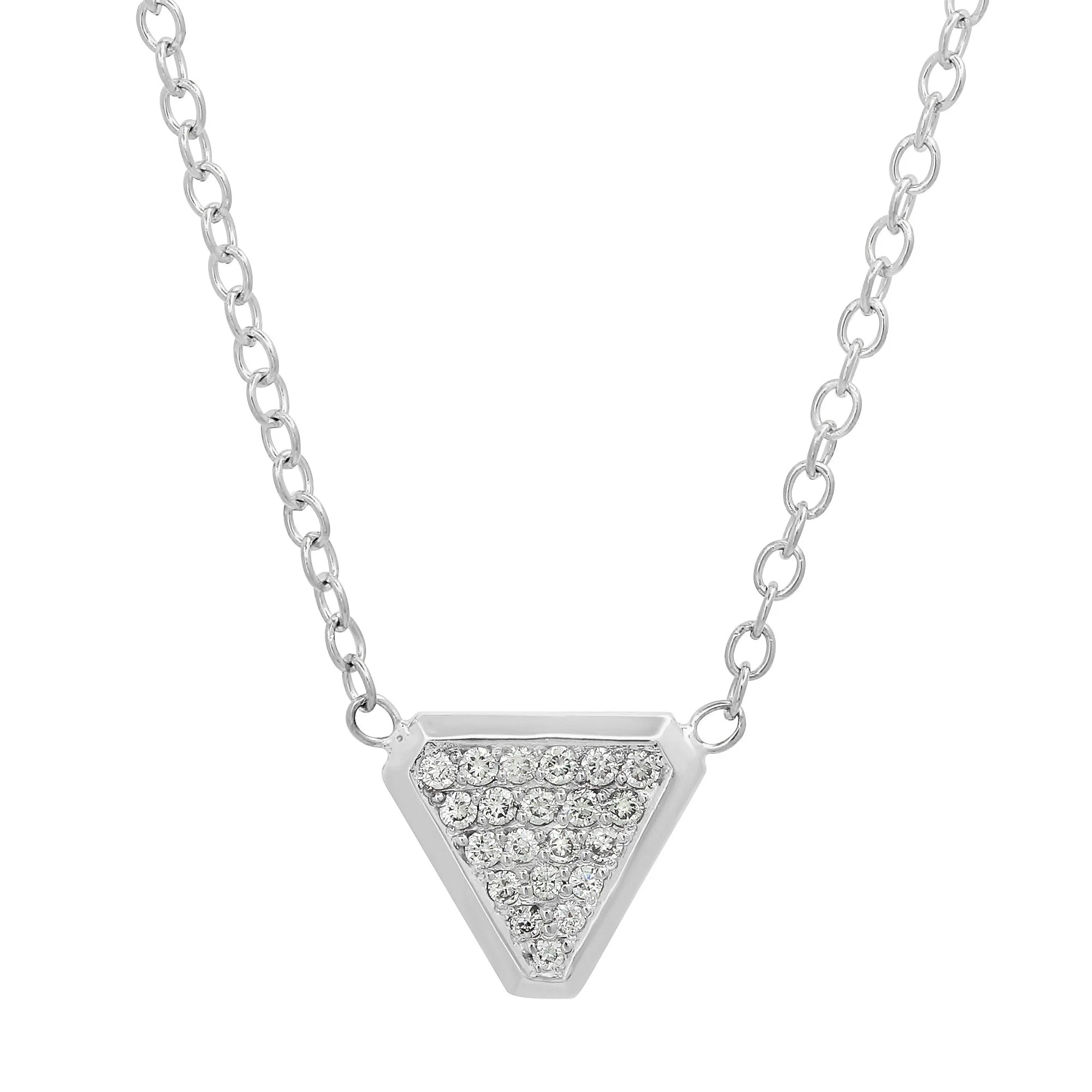 Benitoite Diamond Necklace Pendant Necklace Elisabeth Bell Jewelry White Gold