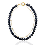 KRIS Tourmaline and Topaz Strand Choker Choker Necklace MAE + LANG 14k Gold