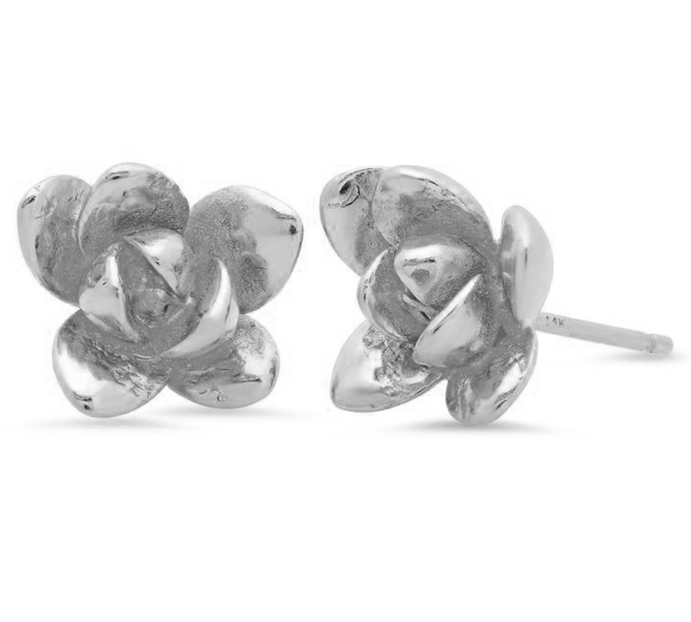 Blossom Earrings Stud Earrings Elisabeth Bell Jewelry Plain White Gold 