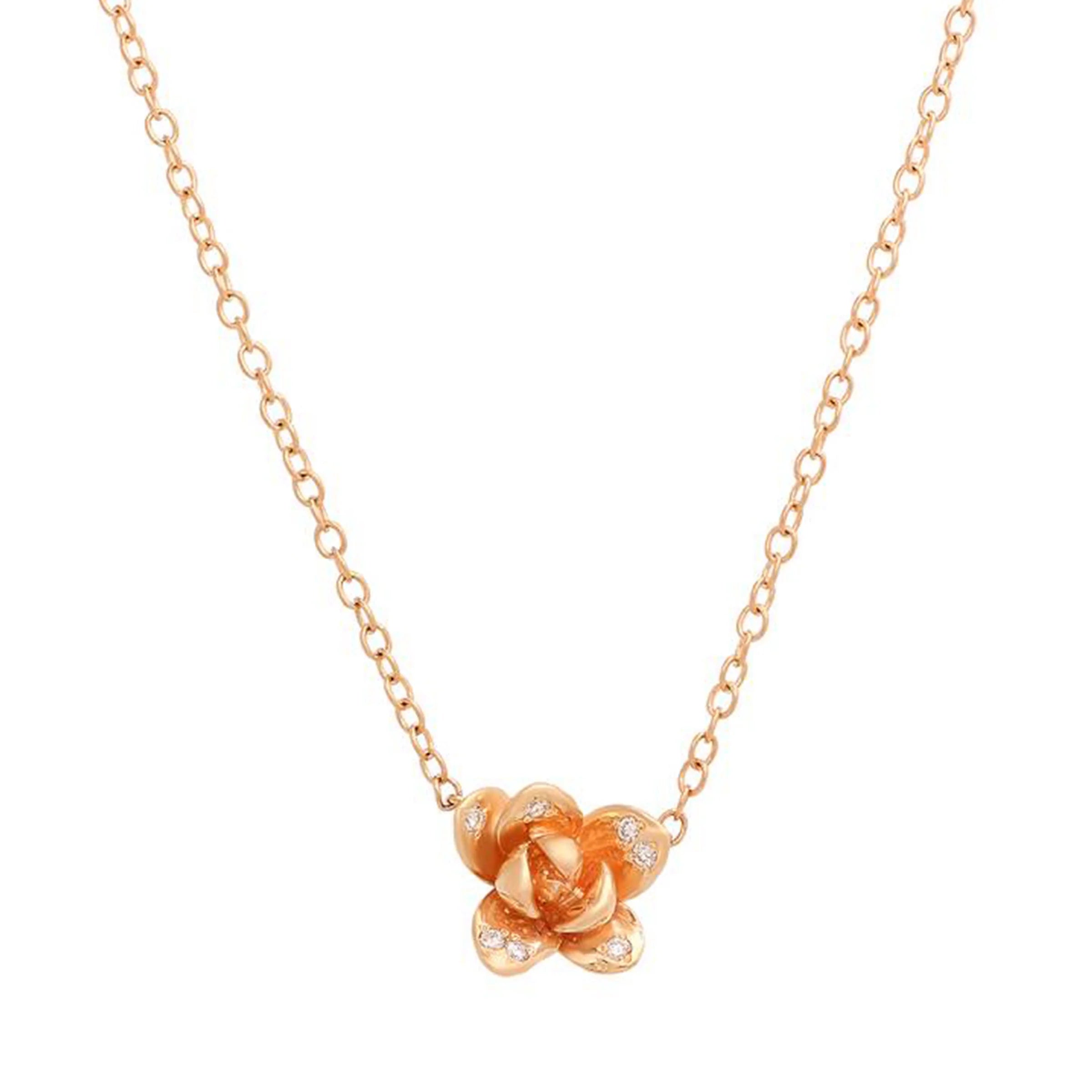 Blossom Necklace with Diamonds Necklace Elisabeth Bell Jewelry Rose Gold