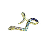 Pave Hues Snake Ring Ring Perez Bitan Blue Snake