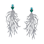Tourmaline and Apatite Coral Earrings Statement Earrings Karma El-Khalil