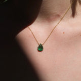 Pear Emerald Necklace Pendant Necklace Elisabeth Bell Jewelry