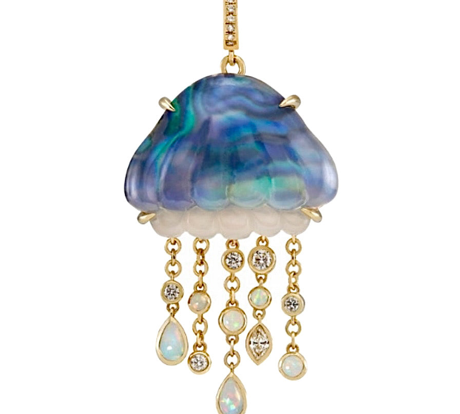 BioLuminescent Jellyfish Charm Pendant Maura Green