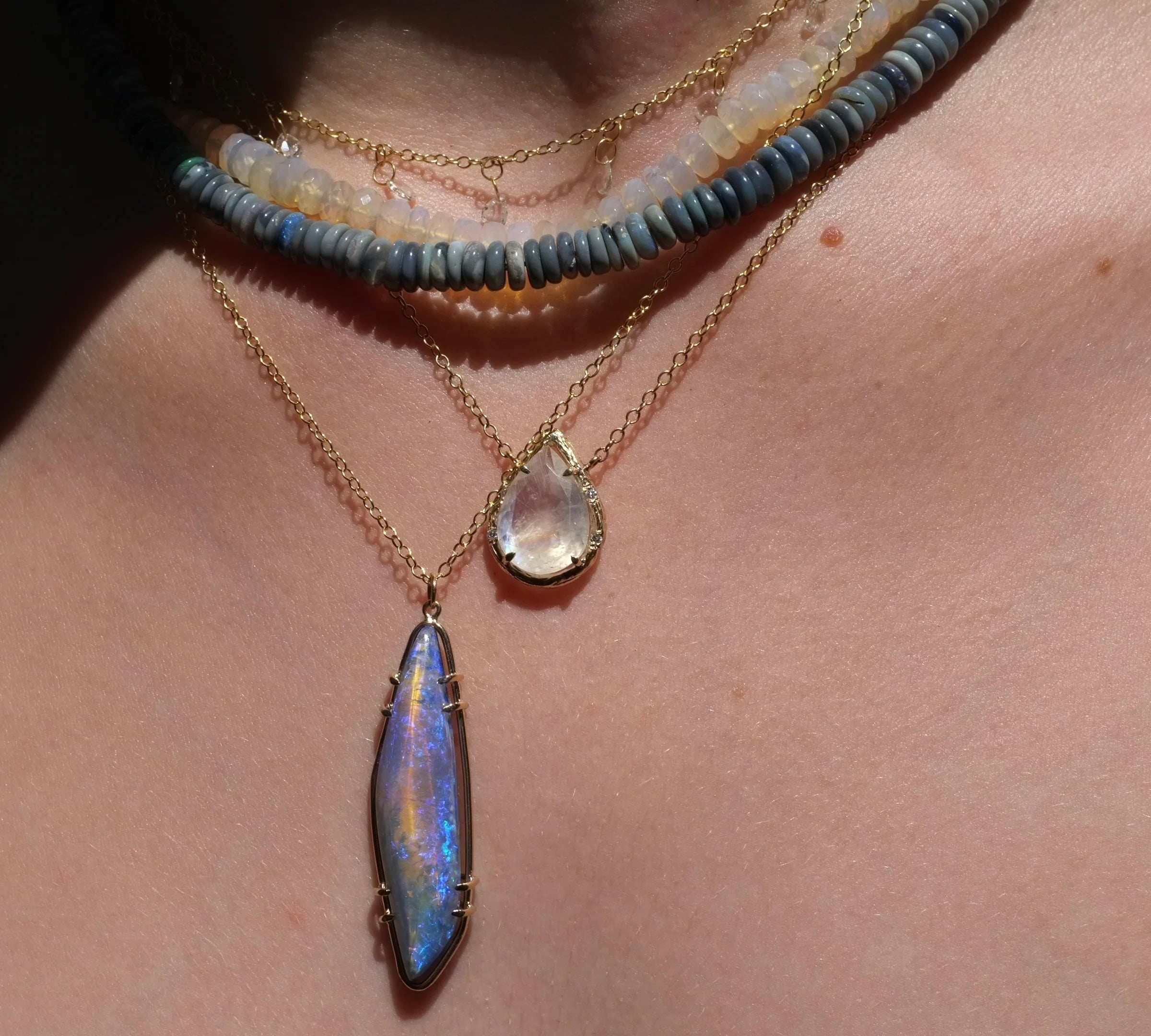Royal Moonstone Necklace Pendant Necklace Elisabeth Bell Jewelry