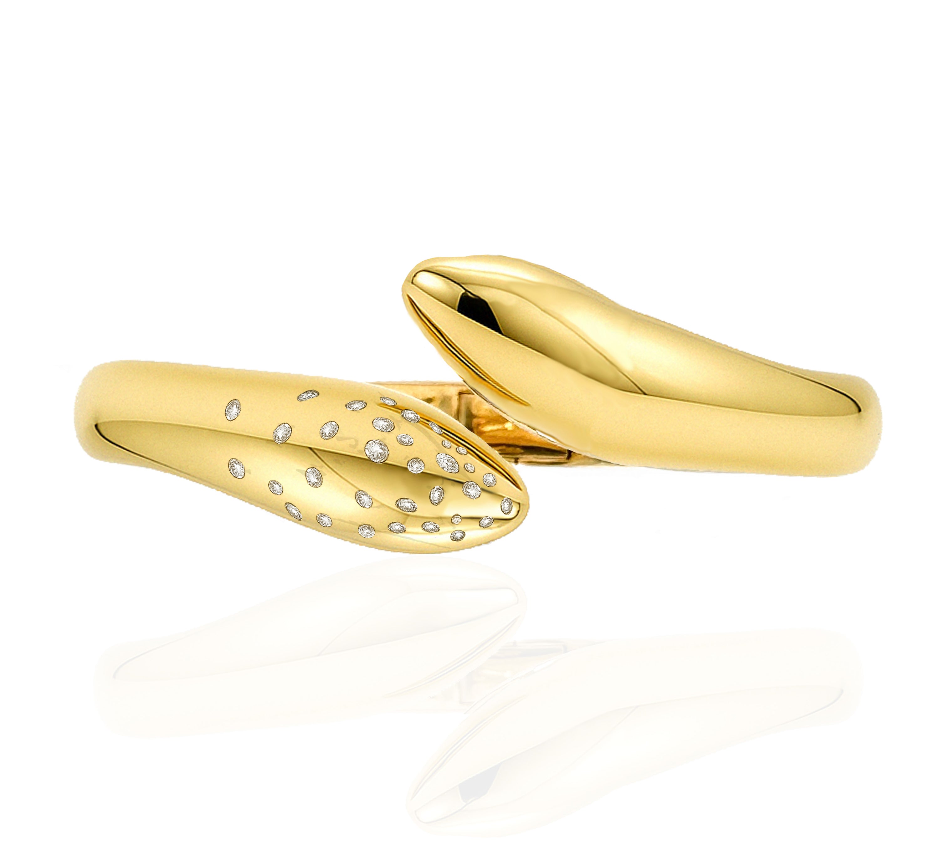 Claw Bangle with Sprinkled Diamonds Bangle MAE + LANG Small 6.5-7
