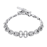 Links Chain Bracelet with Diamonds, White Gold Chain Bracelet KIMITAKE