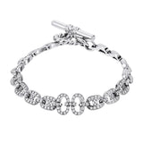 Links Chain Bracelet with Diamonds, White Gold Chain Bracelet KIMITAKE