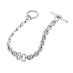 Links Chain Bracelet with Diamonds, White Gold Chain Bracelet KIMITAKE