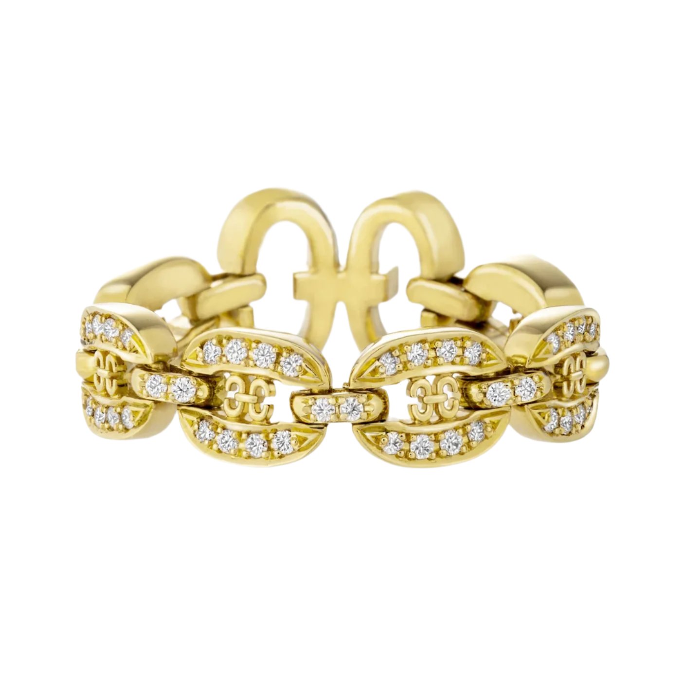 Links Iconic Chain Ring with Diamonds Ring KIMITAKE