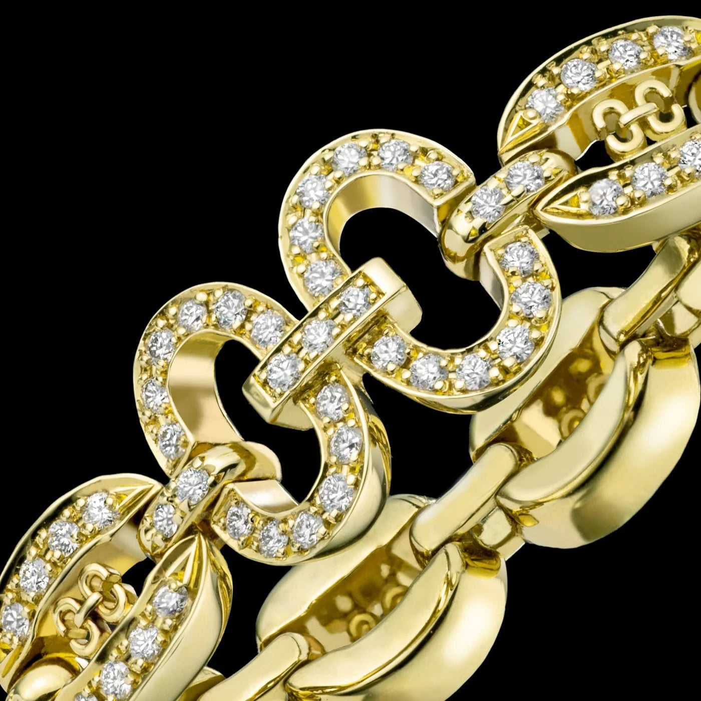 Links Iconic Chain Ring with Diamonds Ring KIMITAKE