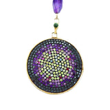 Full Pave Flying Saucer Pendant, Large Pendant Necklace Carolyn Rodney Black Diamond