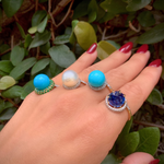 Sleeping Beauty Turquoise Diamond Classic Twist Ring Ring Carolyn Rodney