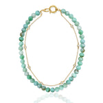 LADY Chrysoprase and Topaz Strand Choker Choker Necklace MAE + LANG 14k Gold