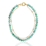 LADY Chrysoprase and Topaz Strand Choker Choker Necklace MAE + LANG 14k Gold