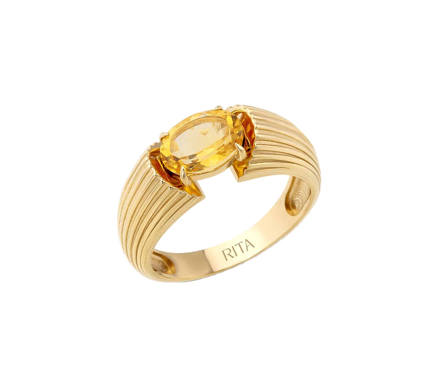 Gemstone Heirloom Ring Ring RITA Fine Jewelry Citrine