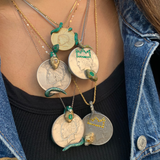 Brilliant-Cut Diamond Coin Pendant Pendant Stones of Character