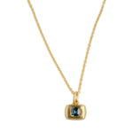 Cora Pendant Necklace with Sapphire Charm Necklace Mari Beltran Blue