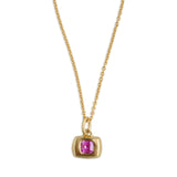 Cora Pendant Necklace with Sapphire Charm Necklace Mari Beltran Pink