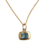 Cora Pendant Necklace with Sapphire Charm Necklace Mari Beltran Blue