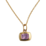 Cora Pendant Necklace with Sapphire Charm Necklace Mari Beltran Pink