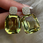 Pave Top Drop Earrings Drop Earrings Goshwara