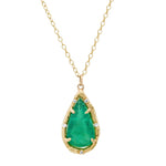 Brazilian Emerald Pear Necklace Necklace Elisabeth Bell Jewelry