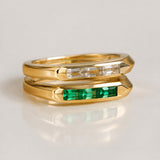 Baguette Emerald Stack Ring
