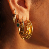 Rising Sun Hoops Drop Earrings Malibu Soul Fine Jewelry