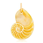 Golden Nautilus Charm Pendant Maura Green