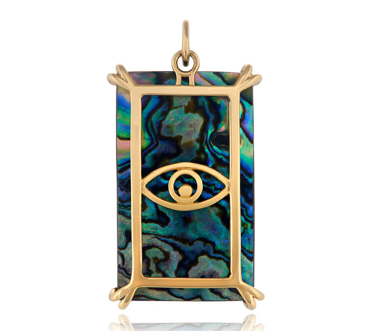 Serpent Sacred Symbol Tablet Charm Charm Maura Green   