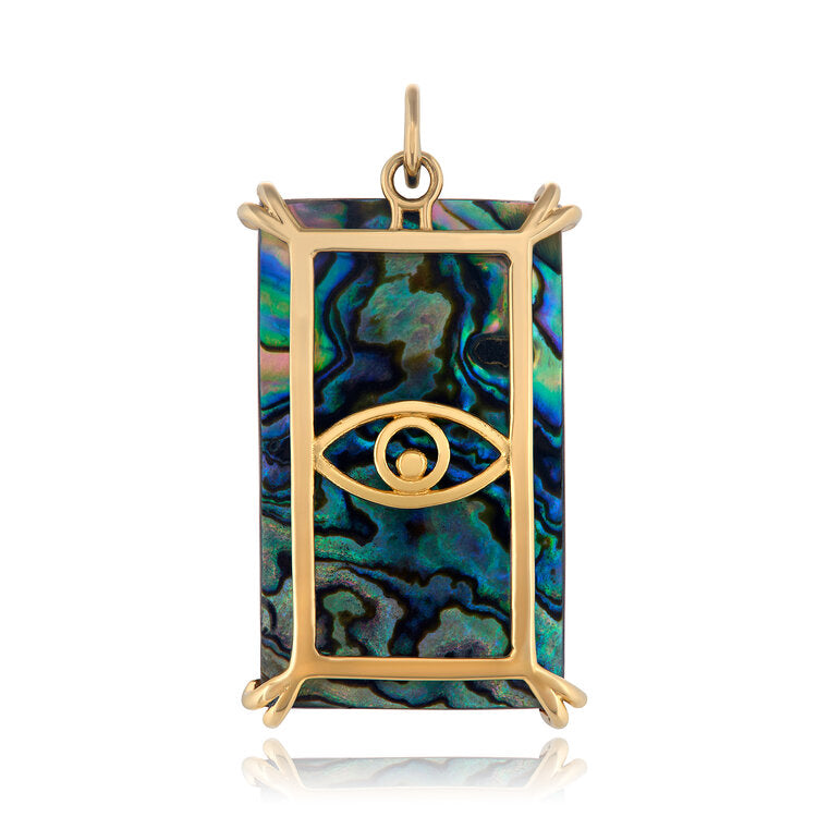 Serpent Sacred Symbol Tablet Charm Charm Maura Green   