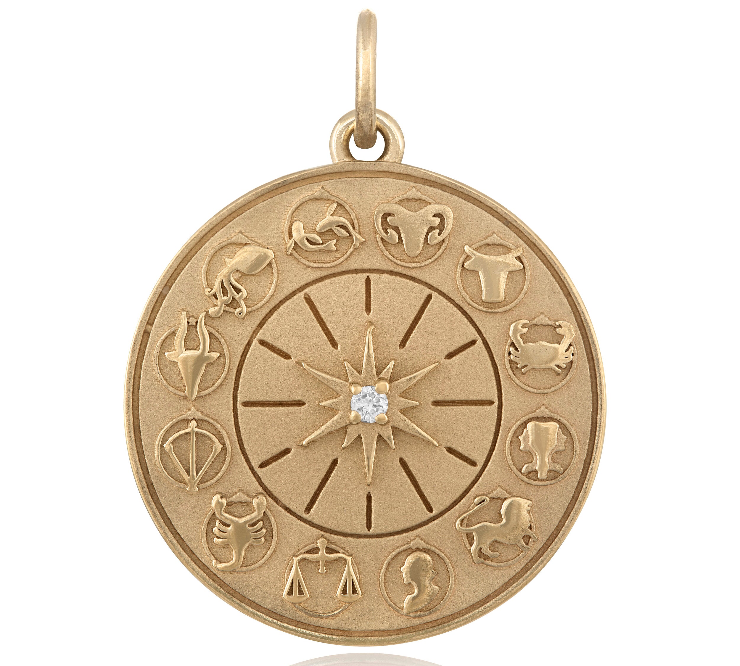 Small Zodiac Wheel Pendant Pendant Maura Green   