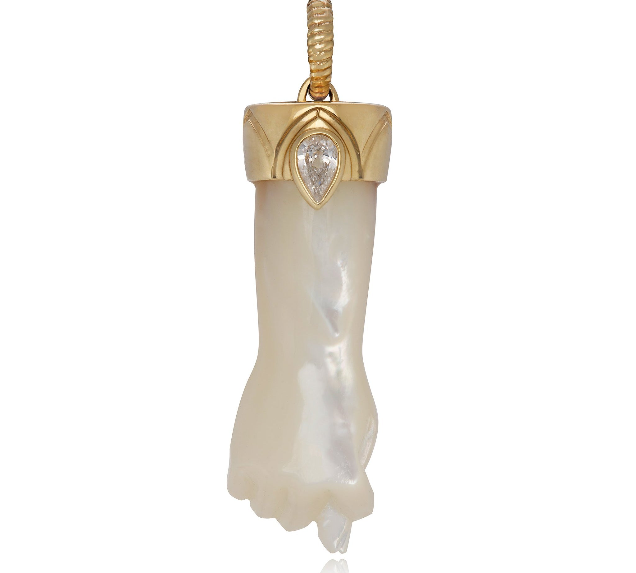 Mother of Pearl Figa Pendant Pendant Maura Green Lab Diamond  