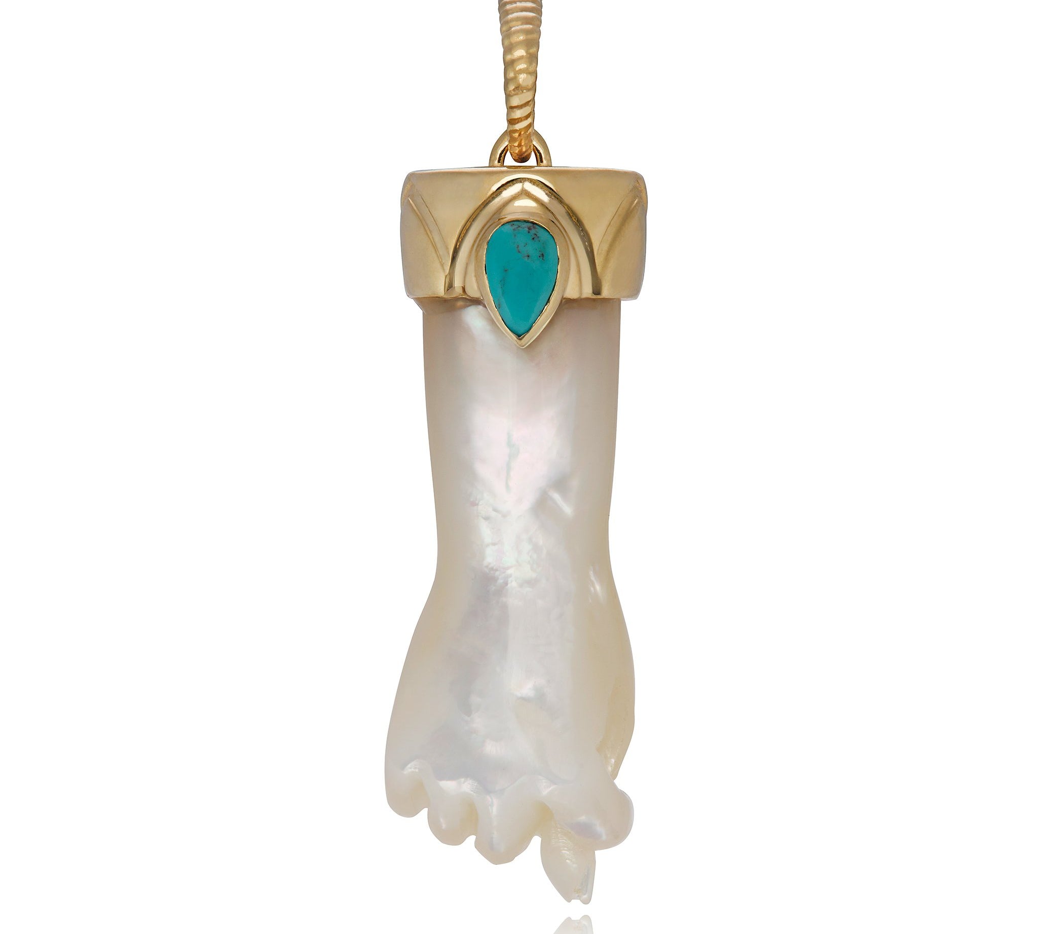Mother of Pearl Figa Pendant Pendant Maura Green Turquosie  